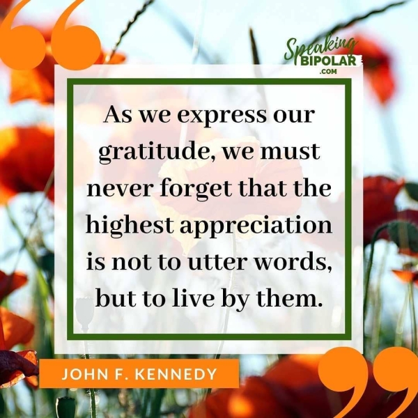 ' ( AS we express our oratitude, we must never forget that the highest appreciation is not to utter words, but to live by them.