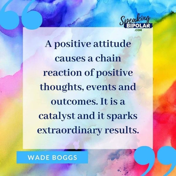 A positive attitude causes a chain y reaction of positive thoughts, events and outcomes. Itisa catalyst and it sparks extraordinary results.
