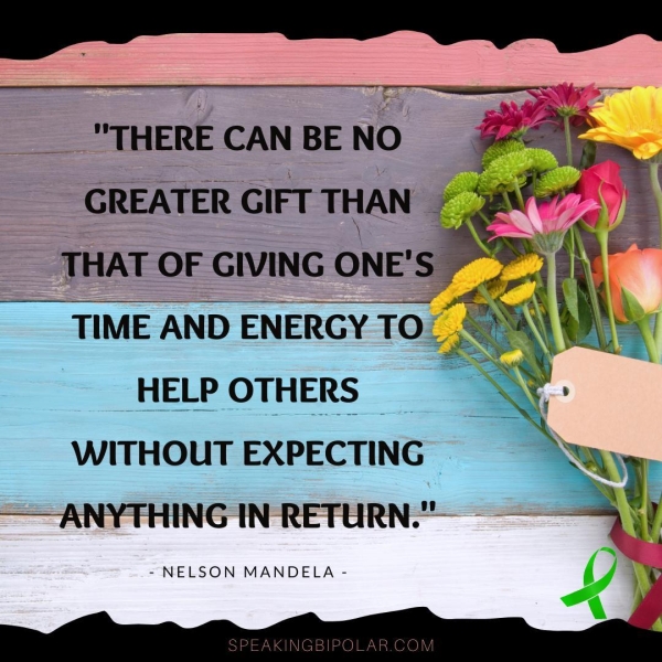 ae "THERECANBENO GREATER GIFT THAN ~ THAT OF GIVING ONE'S >) TIME AND ENERGY TO. __HELPOTHERS WITHOUT EXPECTING © ——ANYTHING IN RETURN.” - NELSON MANDELA - »’